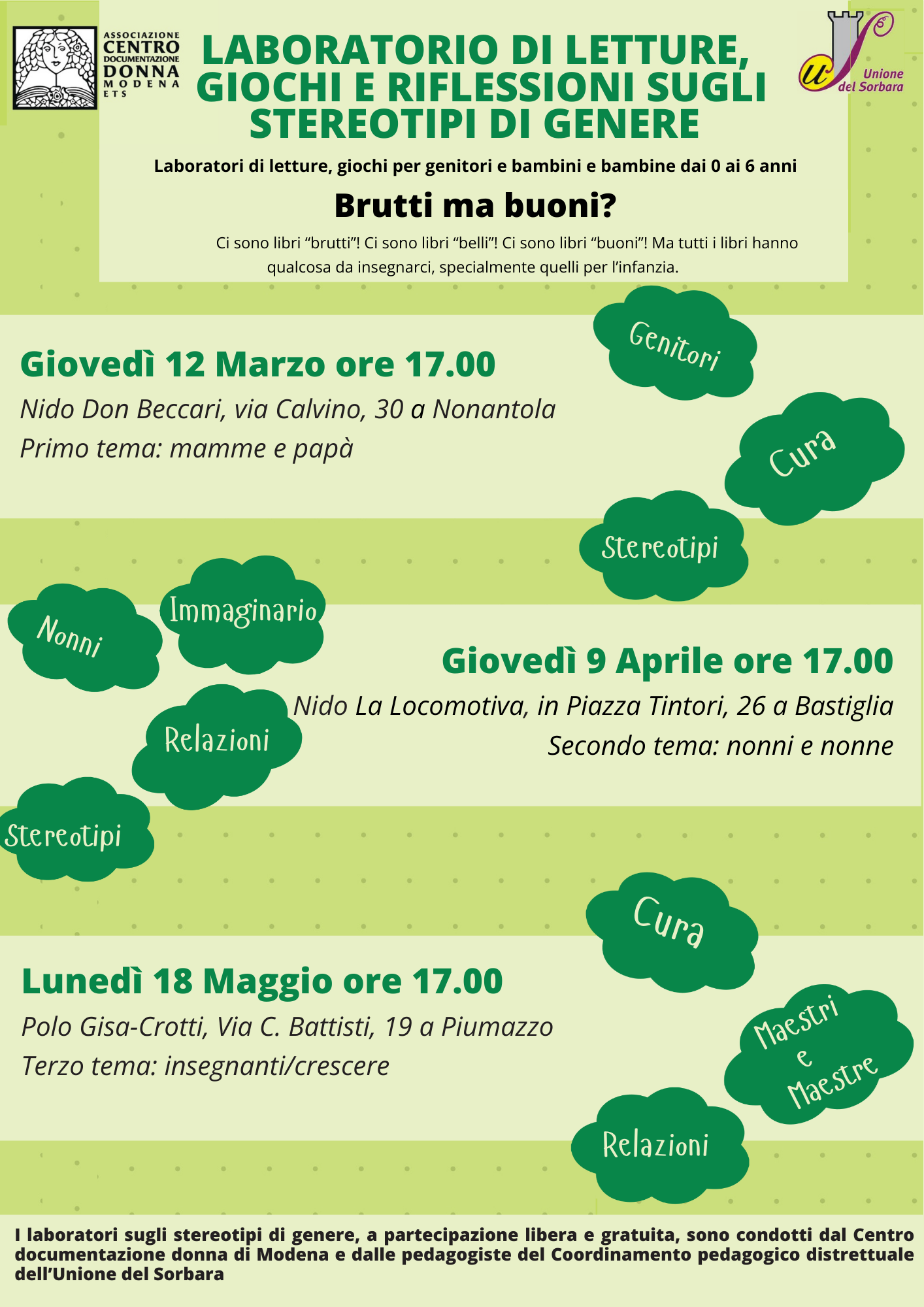 Locandina Lab. stereotipi di genere 2026