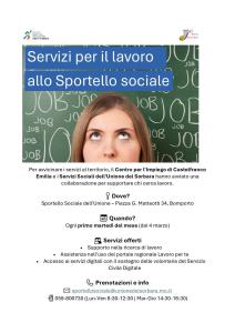Volantino servizi lavoro Sportello sociale