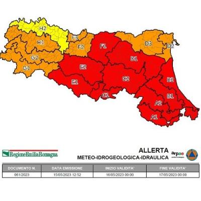 Allerta rossa per criticità idraulica - Emissione 15/05/2023 foto 