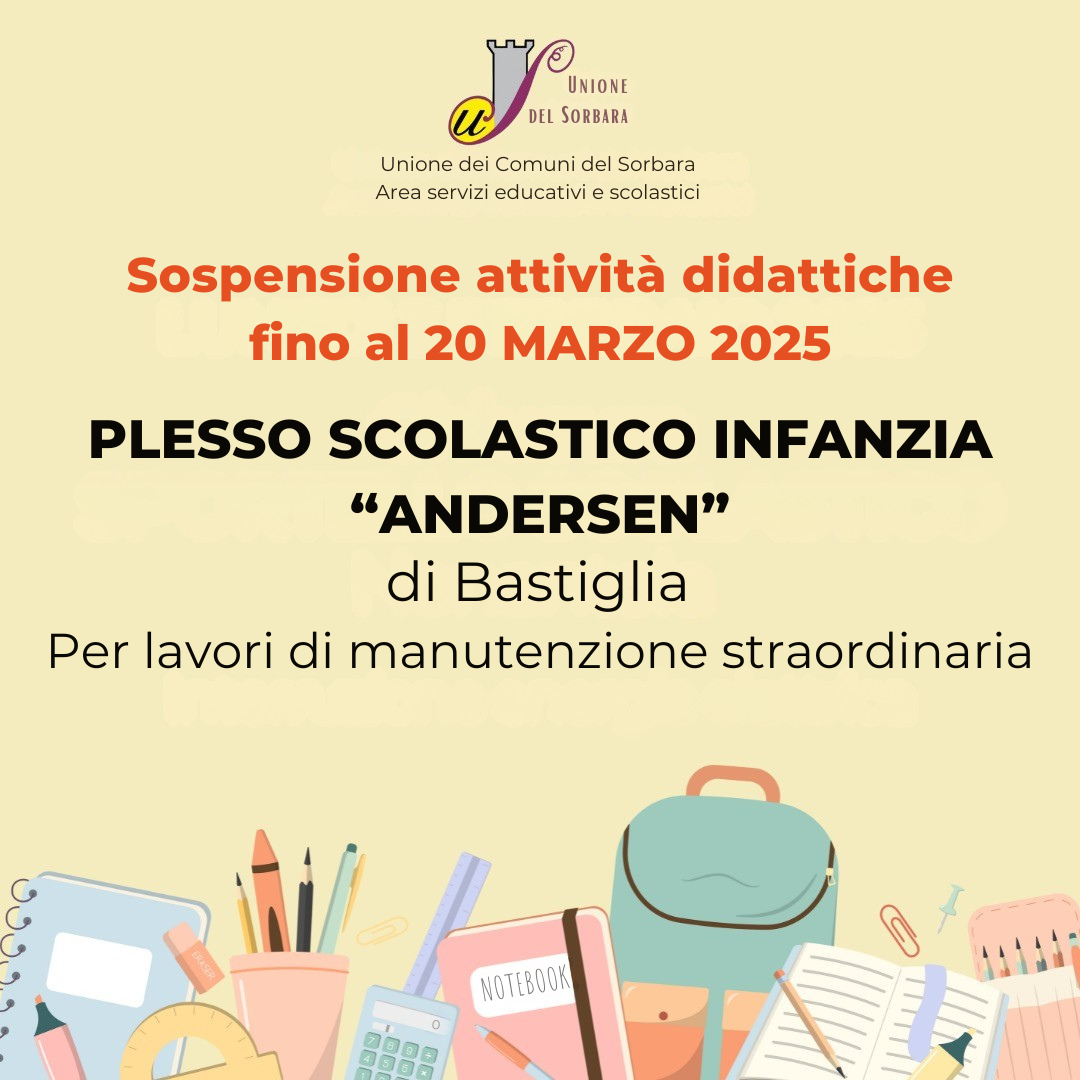 SOSPENSIONE TEMPORANEA ATTIVITA' DIDATTICA